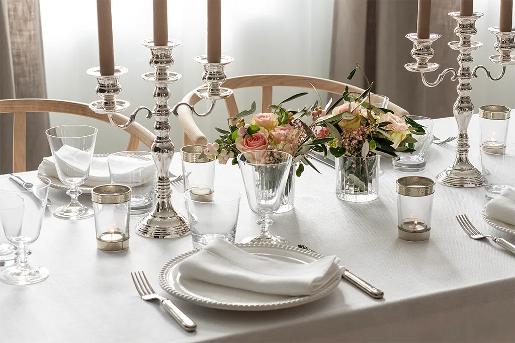 Zur Hochzeit - Tischdecke Chevron